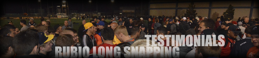 Rubio Long Snapping. Relationships with every D1 college in the nation.